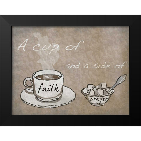 Cup Of Prayer Black Modern Wood Framed Art Print by Prime, Marcus
