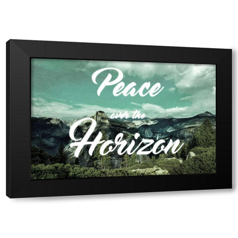 Peaceful Horizon Black Modern Wood Framed Art Print with Double Matting by Prime, Marcus