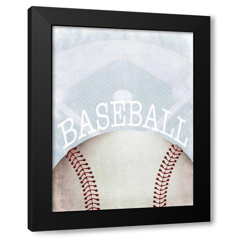 Baseball Love 2 Black Modern Wood Framed Art Print by Prime, Marcus
