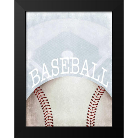 Baseball Love 2 Black Modern Wood Framed Art Print by Prime, Marcus