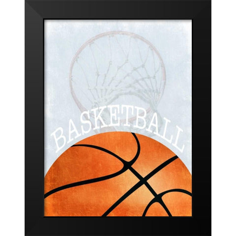 Basketball Love 2 Black Modern Wood Framed Art Print by Prime, Marcus