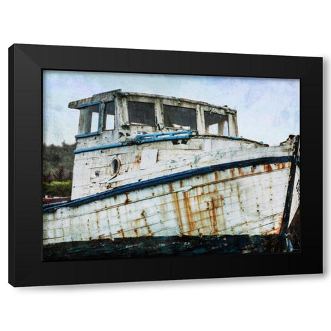 Gone Fishing Black Modern Wood Framed Art Print with Double Matting by Prime, Marcus