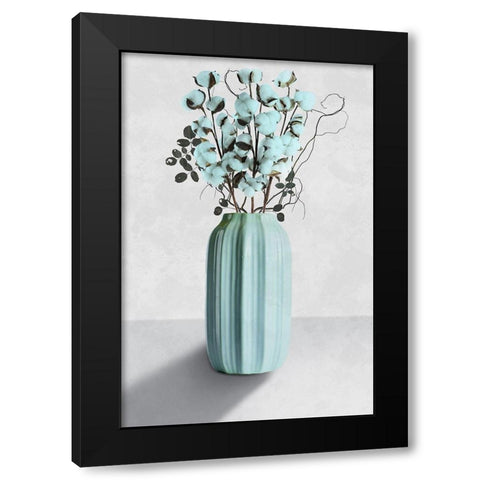 Cotton Bouquet 1 Black Modern Wood Framed Art Print by Prime, Marcus
