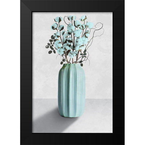 Cotton Bouquet 1 Black Modern Wood Framed Art Print by Prime, Marcus