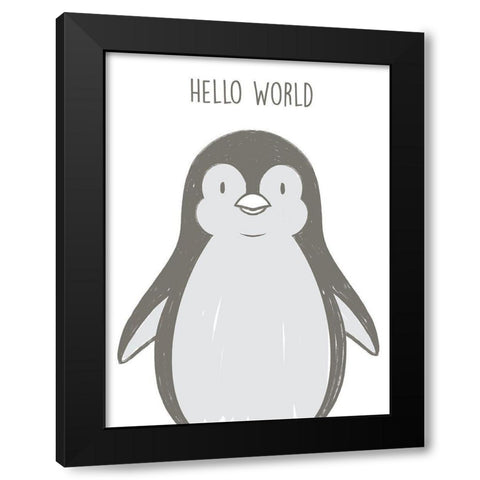 Hello World Black Modern Wood Framed Art Print by Prime, Marcus
