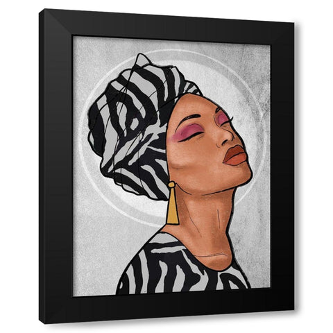 Safari Princess 2 Black Modern Wood Framed Art Print with Double Matting by Prime, Marcus