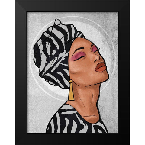 Safari Princess 2 Black Modern Wood Framed Art Print by Prime, Marcus