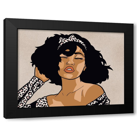 Cheetah Print Diva Black Modern Wood Framed Art Print with Double Matting by Prime, Marcus