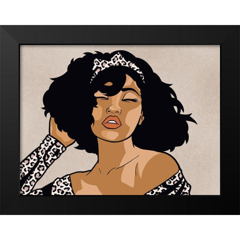 Cheetah Print Diva Black Modern Wood Framed Art Print by Prime, Marcus