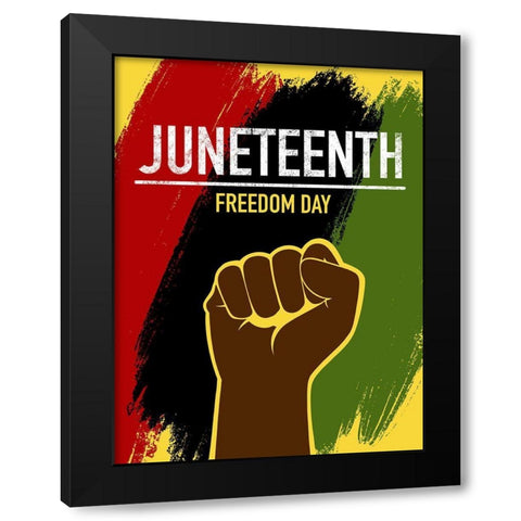 Juneteenth Black Modern Wood Framed Art Print with Double Matting by Prime, Marcus