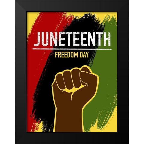 Juneteenth Black Modern Wood Framed Art Print by Prime, Marcus