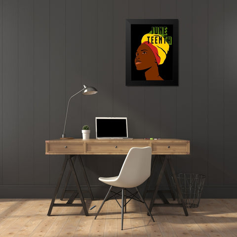 Juneteenth Beauty Black Modern Wood Framed Art Print by Prime, Marcus