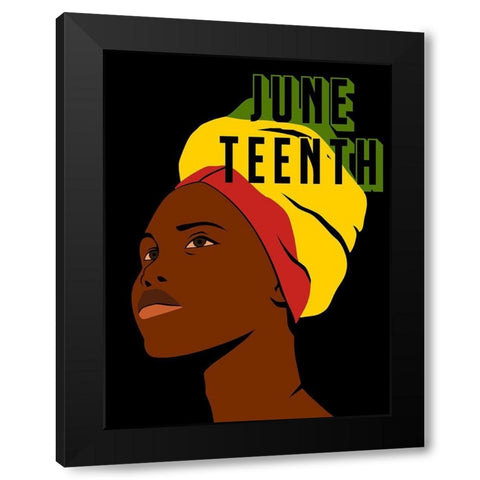 Juneteenth Beauty Black Modern Wood Framed Art Print with Double Matting by Prime, Marcus