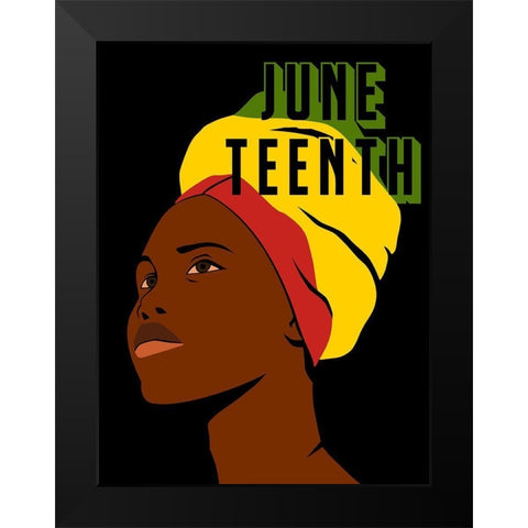 Juneteenth Beauty Black Modern Wood Framed Art Print by Prime, Marcus