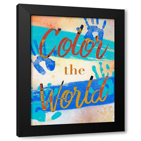 Color The World Black Modern Wood Framed Art Print with Double Matting by Prime, Marcus