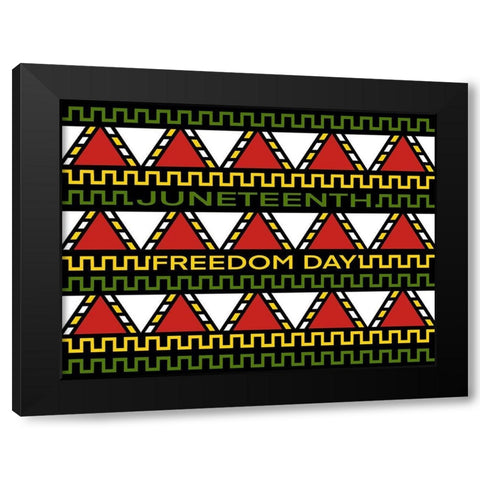 Freedom Patterns Black Modern Wood Framed Art Print by Prime, Marcus