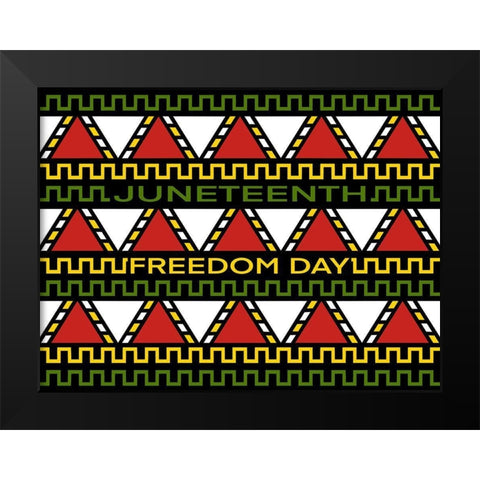 Freedom Patterns Black Modern Wood Framed Art Print by Prime, Marcus