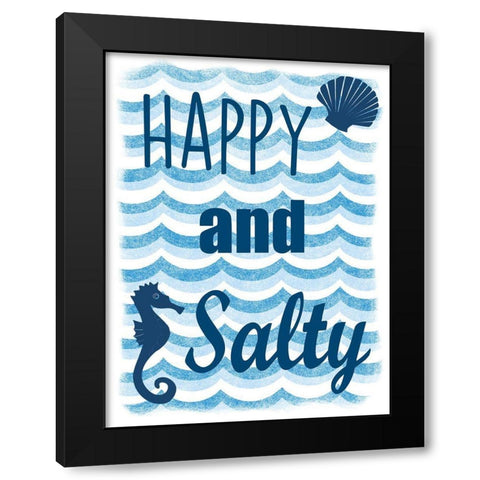 Happy And Salty Black Modern Wood Framed Art Print with Double Matting by Prime, Marcus