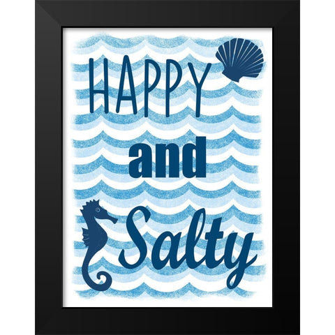 Happy And Salty Black Modern Wood Framed Art Print by Prime, Marcus
