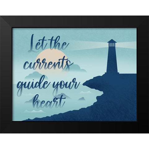 Current Guide Black Modern Wood Framed Art Print by Prime, Marcus