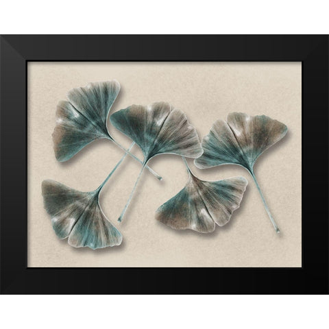 Aged Brass Ginkos 1 Black Modern Wood Framed Art Print by Prime, Marcus