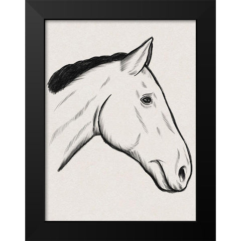Somber Fellow Black Modern Wood Framed Art Print by Prime, Marcus