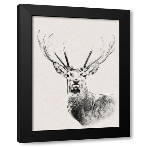 Wilderness Stare Black Modern Wood Framed Art Print by Prime, Marcus