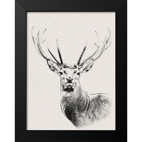 Wilderness Stare Black Modern Wood Framed Art Print by Prime, Marcus