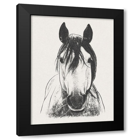 Daring Stallion Black Modern Wood Framed Art Print by Prime, Marcus
