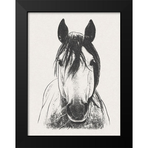 Daring Stallion Black Modern Wood Framed Art Print by Prime, Marcus
