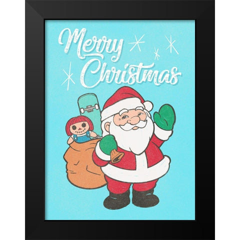Vintage Christmas Black Modern Wood Framed Art Print by Prime, Marcus