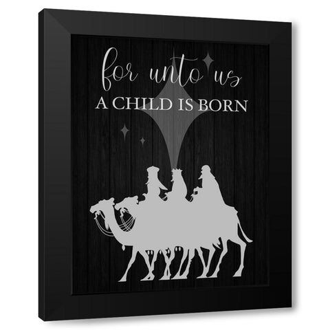 A Child Is Born Black Modern Wood Framed Art Print with Double Matting by Prime, Marcus