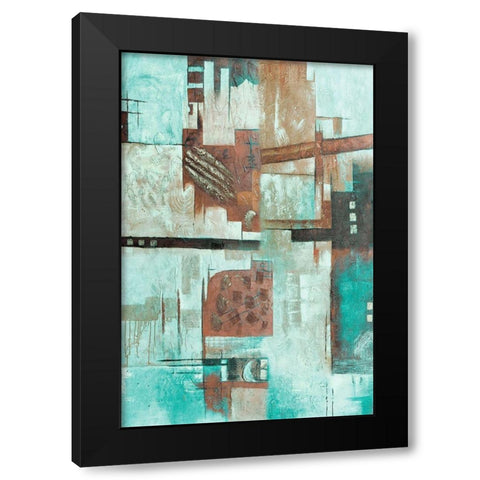 Continuous Puzzle Black Modern Wood Framed Art Print with Double Matting by Prime, Marcus