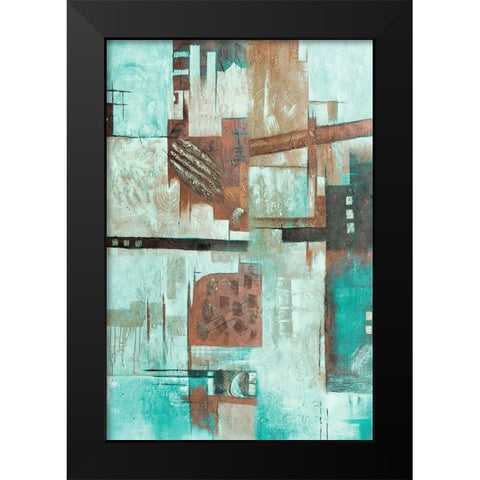 Continuous Puzzle Black Modern Wood Framed Art Print by Prime, Marcus