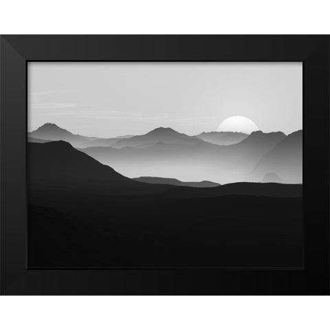 Vast Horizon Black Modern Wood Framed Art Print by Prime, Marcus