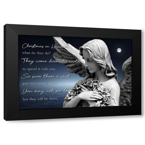 Christmas In Heaven Black Modern Wood Framed Art Print by Prime, Marcus