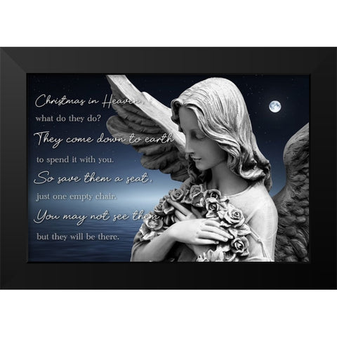 Christmas In Heaven Black Modern Wood Framed Art Print by Prime, Marcus