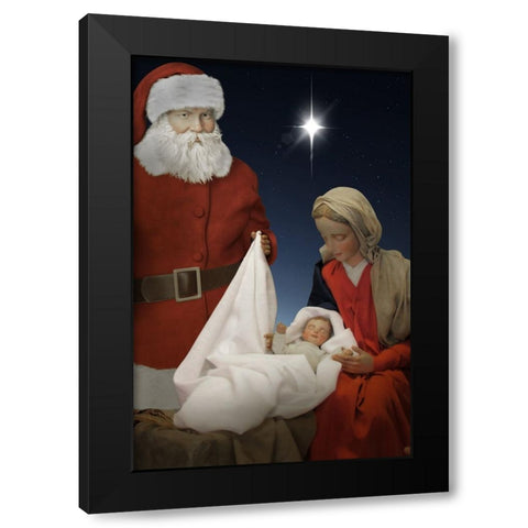 Christmas Visitor Black Modern Wood Framed Art Print by Prime, Marcus