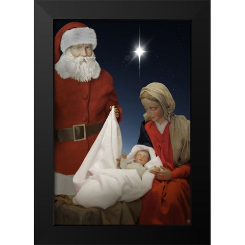 Christmas Visitor Black Modern Wood Framed Art Print by Prime, Marcus