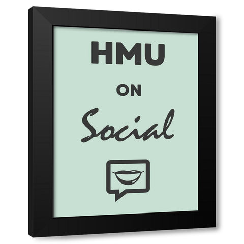 HMU Black Modern Wood Framed Art Print by Prime, Marcus