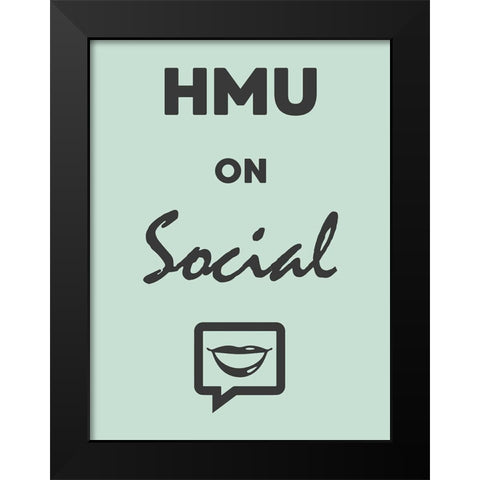 HMU Black Modern Wood Framed Art Print by Prime, Marcus