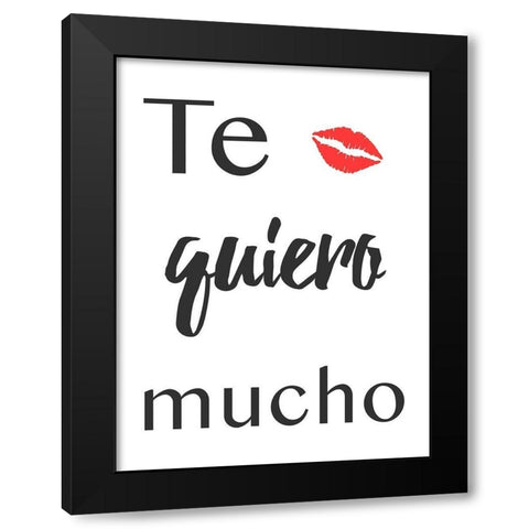 Te Quiero Black Modern Wood Framed Art Print with Double Matting by Prime, Marcus