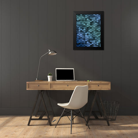 Mermaid Embrace Black Modern Wood Framed Art Print by Prime, Marcus