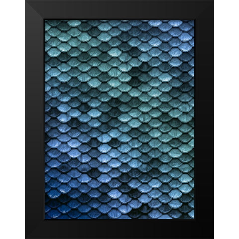 Mermaid Embrace Black Modern Wood Framed Art Print by Prime, Marcus