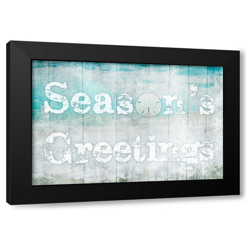 Seasons Greetings Black Modern Wood Framed Art Print by Prime, Marcus