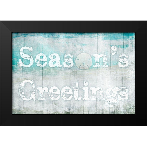 Seasons Greetings Black Modern Wood Framed Art Print by Prime, Marcus