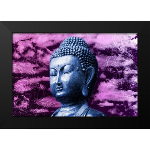 Skyline Buddha Black Modern Wood Framed Art Print by Prime, Marcus