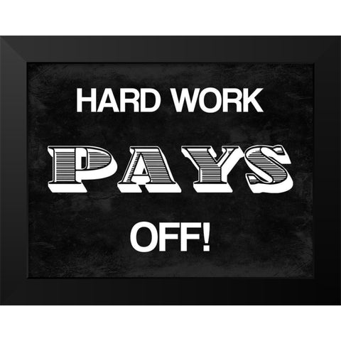 Pays Off Black Modern Wood Framed Art Print by Prime, Marcus