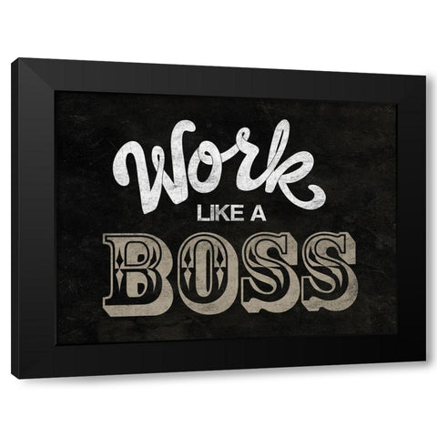 Work Boss Black Modern Wood Framed Art Print with Double Matting by Prime, Marcus