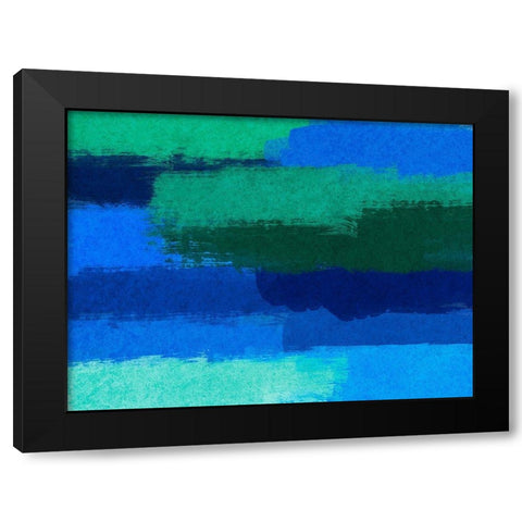 Vibrant Smears Black Modern Wood Framed Art Print with Double Matting by Prime, Marcus